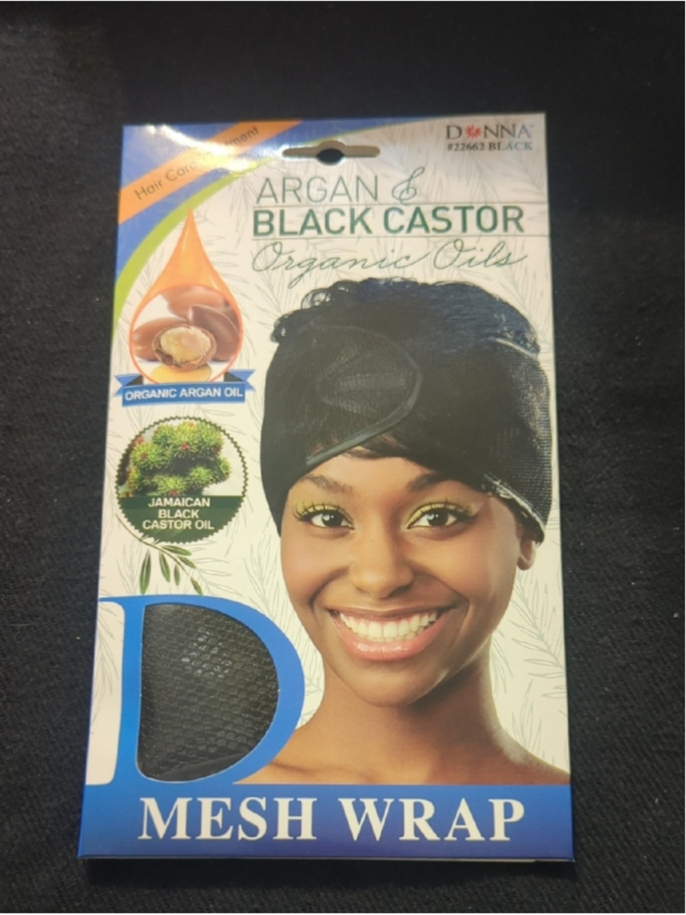 Donna Argan & Black Castor Organic Oils Mesh Headwrap - Black